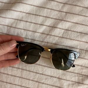 Ray-Ban Black and Gold Sunglasses